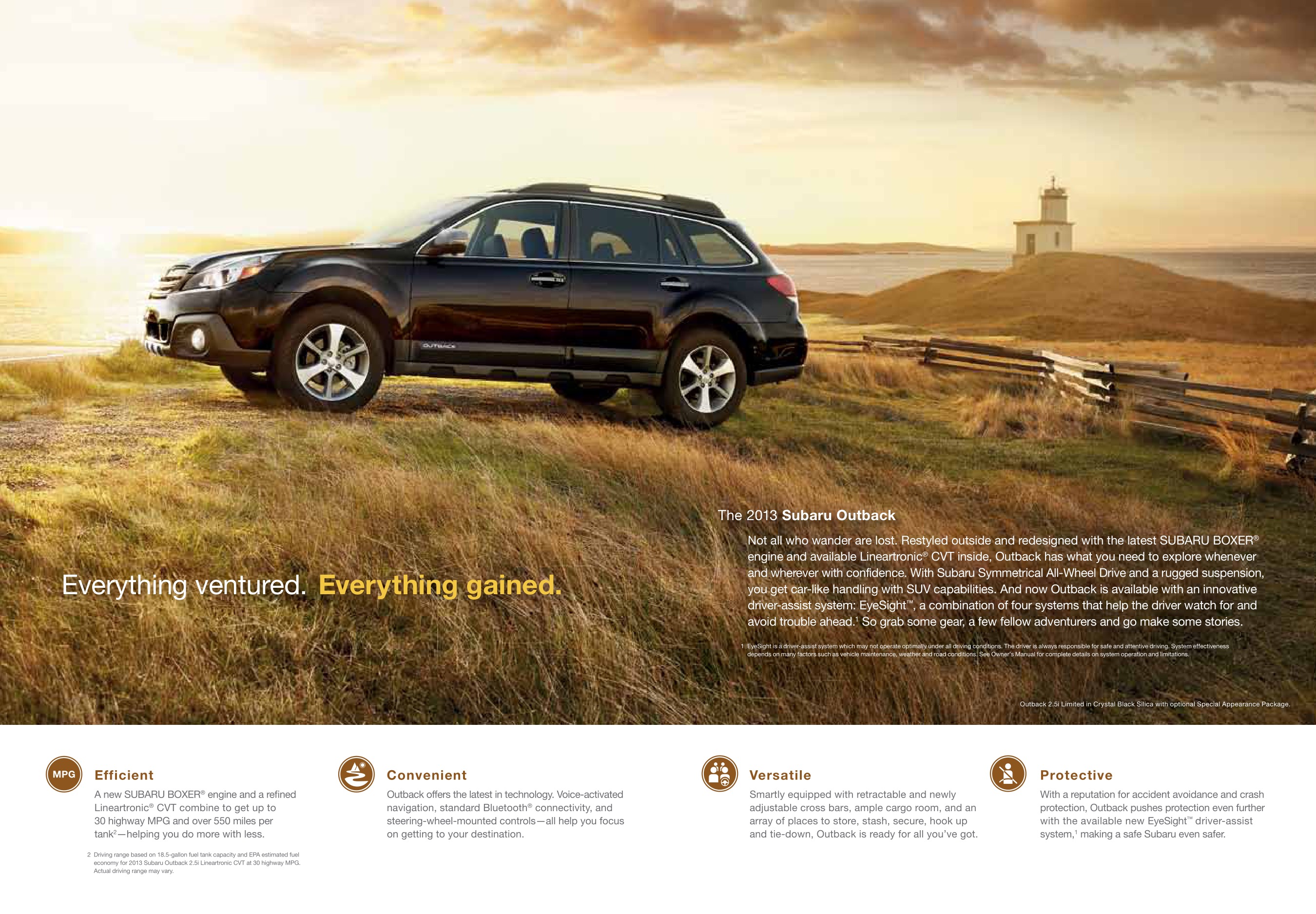 2013 Subaru Outback Brochure Page 1
